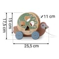 Miniatyrbild 8 av 9: Dragleksak i trä Parrot NK-854 Nukido