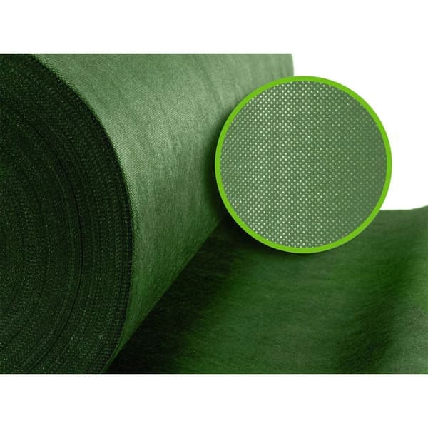 Trädgårdsagrotextil 1,6 m x 50 m 70 g/m2 + 100 Plonos stift - grön