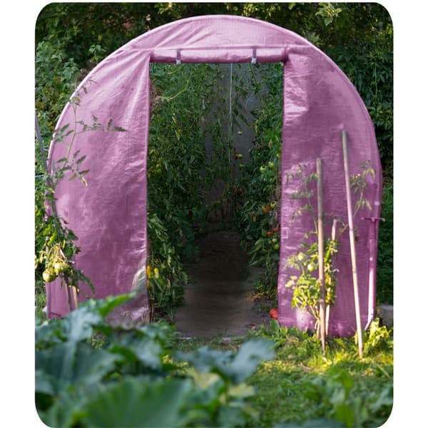 Trädgårdstunnel 2,5 x 4 m (10 m2) rosa Plonos