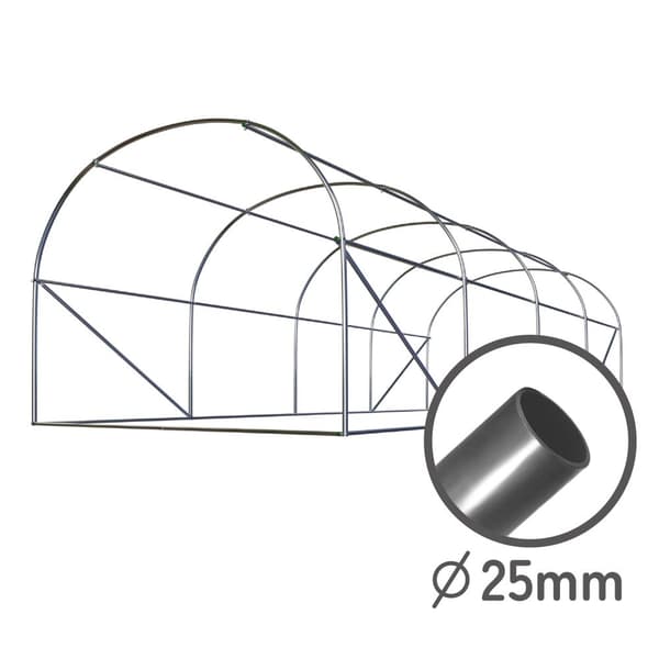 Hagetunnel 3 x 4,5 m (13,5 m2) hvit Plonos