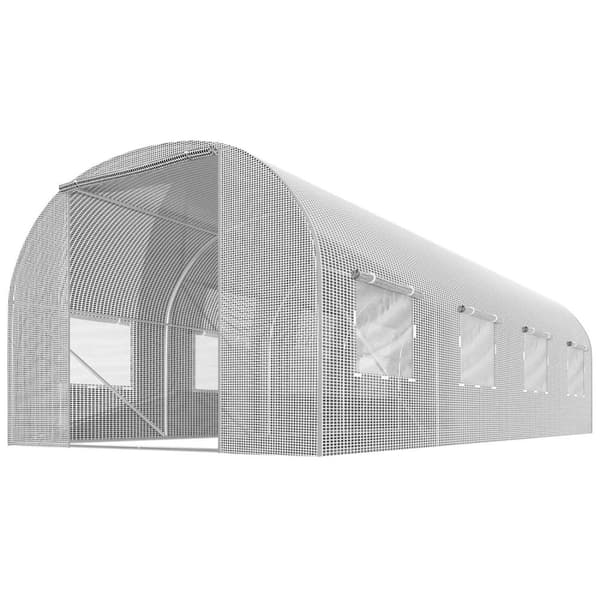 Hagetunnel 3 x 4,5 m (13,5 m2) hvit Plonos