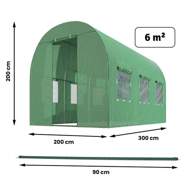 Havetunnel 2x3m 6m2 Plonos