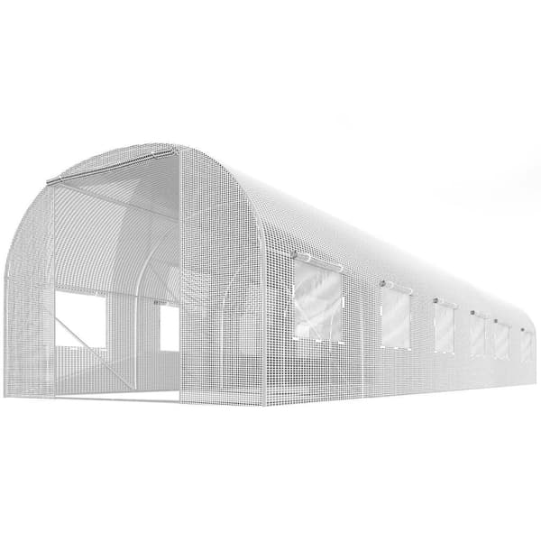 Trädgårdstunnel 3 x 6 m (18 m2) vit Plonos