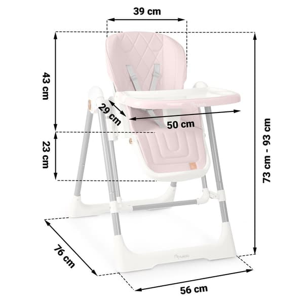 Nukido Elite matningsstol, rosa