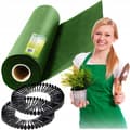 Miniatyrbilde 1 av 9: Hageagrotekstil 1,6 m x 50 m 90 g/m2 + 100 Plonos-stifter - grønn