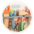 Pikkukuva 7 / 9: Puinen työpaja työkaluineen RK-877 Ricokids