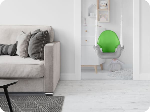 Ricokids Elephant 3i1 spandgynge, grå og grøn