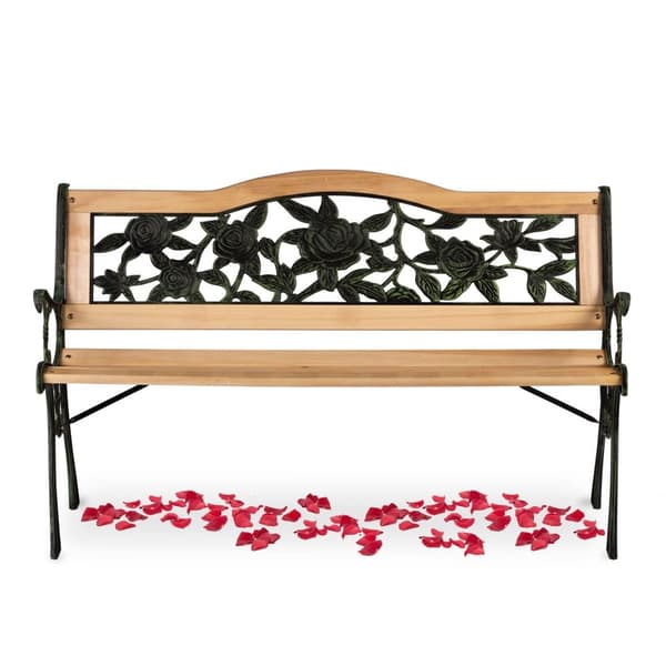 Parkbænk med ryglæn 123,5 x 74 x 48 cm Gardi Rose Sofotel
