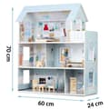 Miniatyrbild 4 av 9: Stort 3-vånings dockhus i trä Ricokids RK-878