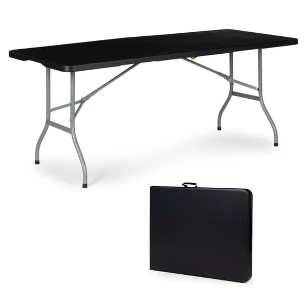 Trädgårdsfällbart bankettbord 153cm - svart
