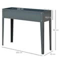 Miniatyrbillede 4 af 10: Højbed urtebed plantekasse med fødder og 3 drænhuller 100 x 30 x 80 cm lavet af metal til have og altan