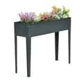 Miniatyrbillede 1 af 10: Højbed urtebed plantekasse med fødder og 3 drænhuller 100 x 30 x 80 cm lavet af metal til have og altan