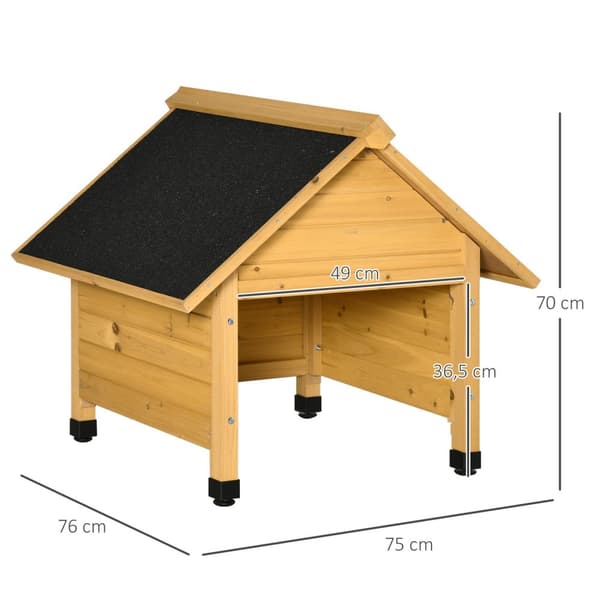 Tregarasje for gressklipperrobot gressklipper carport 75x76x70 cm gul, sol- og regnbeskyttelse for gressroboter