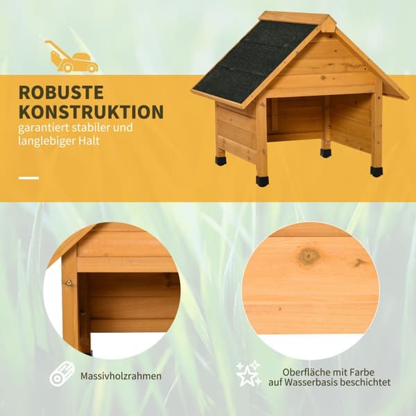 Tregarasje for gressklipperrobot gressklipper carport 75x76x70 cm gul, sol- og regnbeskyttelse for gressroboter