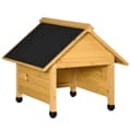 Miniatyrbilde 1 av 10: Tregarasje for gressklipperrobot gressklipper carport 75x76x70 cm gul, sol- og regnbeskyttelse for gressroboter