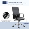 Miniatyrbilde 5 av 10: Kontorstol ergonomisk lederstol med vippefunksjon, høydejusterbar, trukket i kunstskinn og skum, svart