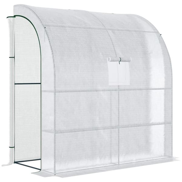 Folie drivhus tomat drivhus 200x100x215cm med nettingvinduer og rulledører UV-beskyttelse i hvitt for planter og hage
