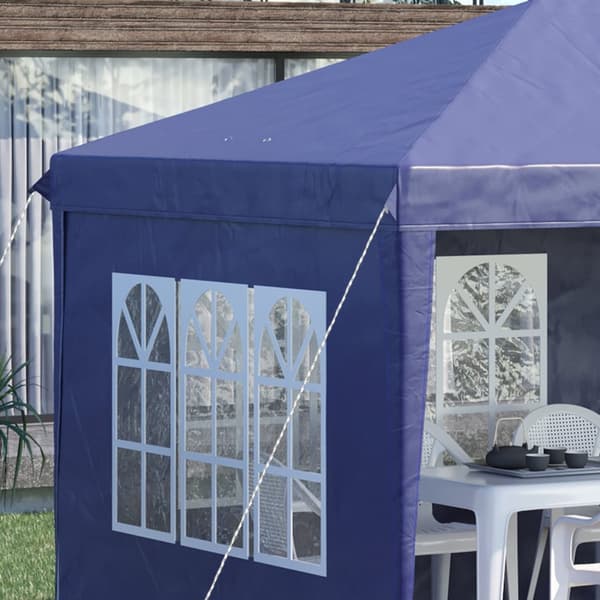Paviljong 2,95 x 5,85 m partytelt, sammenleggbar paviljong med UV-beskyttelse, pop up paviljong med vinduer og sidevegger, hagetelt laget av Oxford og