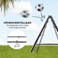 Miniatyrbilde 5 av 10: Football Rebounder Kickback Goal Rebound Veggnett Dobbeltsidig Rebound Justerbar i 5 nivåer for fotballtrening Stål Svart 100 x 95 x 90 cm