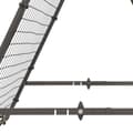 Miniatyrbilde 10 av 10: Football Rebounder Kickback Goal Rebound Veggnett Dobbeltsidig Rebound Justerbar i 5 nivåer for fotballtrening Stål Svart 100 x 95 x 90 cm