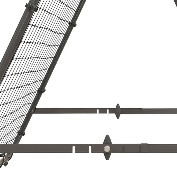 Football Rebounder Kickback Goal Rebound Veggnett Dobbeltsidig Rebound Justerbar i 5 nivåer for fotballtrening Stål Svart 100 x 95 x 90 cm