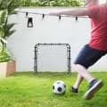 Miniatyrbilde 2 av 10: Football Rebounder Kickback Goal Rebound Veggnett Dobbeltsidig Rebound Justerbar i 5 nivåer for fotballtrening Stål Svart 100 x 95 x 90 cm