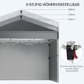 Miniatyrbilde 6 av 10: Sammenleggbar paviljong 2,97 x 2,97 m med sidevegger, UV-beskyttelse campingtelt, partytelt med sandsekk, stål mørk grå til hage og terrasse