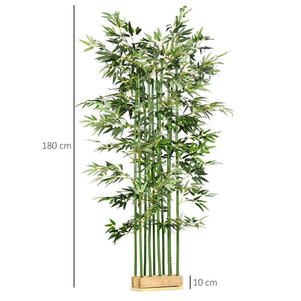 Kunstig bambus 180 cm kunstig plante i furu Pot Potteplante Kunstige planter for innendørs utendørs dekorative planter Grønn