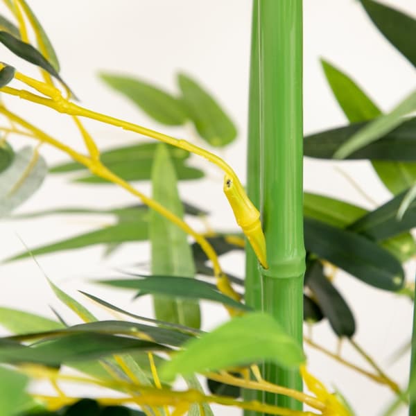 Kunstig bambus 180 cm kunstig plante i furu Pot Potteplante Kunstige planter for innendørs utendørs dekorative planter Grønn