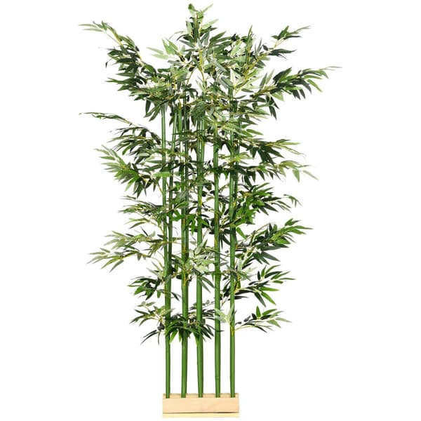 Kunstig bambus 180 cm kunstig plante i furu Pot Potteplante Kunstige planter for innendørs utendørs dekorative planter Grønn