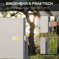 Miniatyrbilde 6 av 10: Sidemarkise uttrekkbar 300x100cm hagemarkise personvernvegg med UV-beskyttelse vindbeskyttelse laget av polyester i lys grå