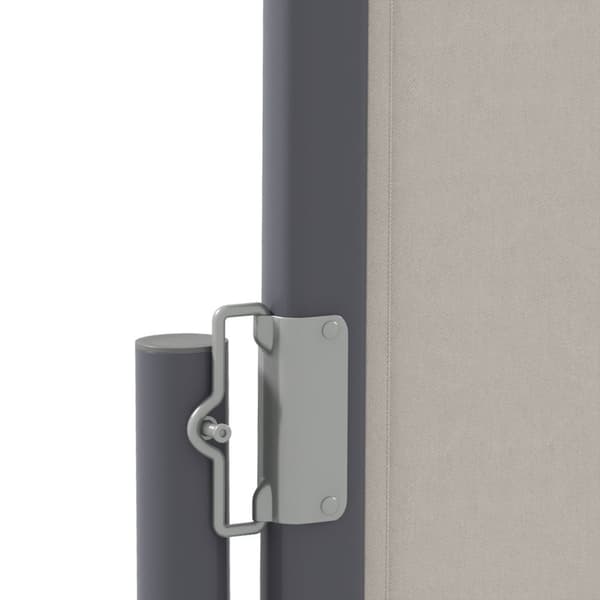 Sidemarkise uttrekkbar 300x100cm hagemarkise personvernvegg med UV-beskyttelse vindbeskyttelse laget av polyester i lys grå