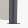 Miniatyrbilde 10 av 10: Sidemarkise uttrekkbar 300x100cm hagemarkise personvernvegg med UV-beskyttelse vindbeskyttelse laget av polyester i lys grå