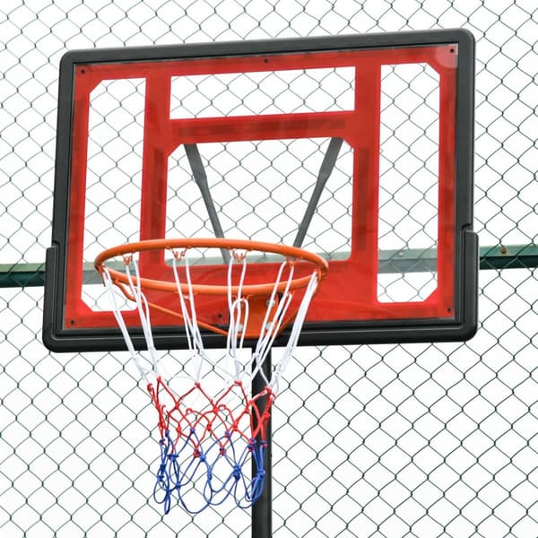 Udendørs basketballstativ med hjul, 160-210 cm højdejusterbar Basketballring med stativ, 83x59cm bagvæg, til teenagere i baghaver, haver, garager