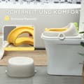 Miniatyrbilde 7 av 10: 3-i-1 barnepotte, uttakbar barnepotte, potte med håndtak, for barn 6-72 måneder, bæreevne opptil 50 kg, plast, kunstskinn, grå