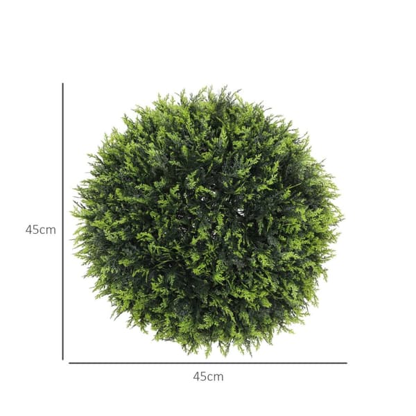 Sæt med 2 kunstig cedertræ, 45 cm stueplante, kunstig plante, dekorativ plante, dekorative planter til hjemmet, kontoret, gangen, haven, grøn