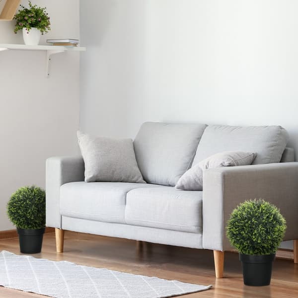 Sæt med 2 kunstig cedertræ, 45 cm stueplante, kunstig plante, dekorativ plante, dekorative planter til hjemmet, kontoret, gangen, haven, grøn