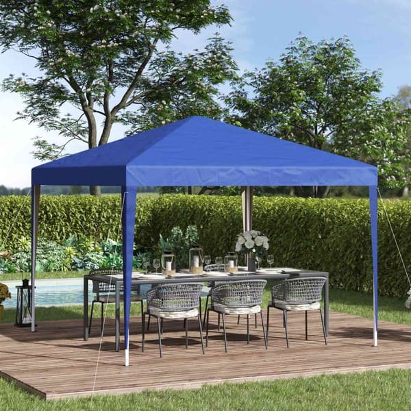 Pavillon ca 3x3m, vandafvisende, stabil, vintertæt pop-up foldepavillon, UV beskyttelse, sammenfoldeligt partytelt, havetelt med taske, havepavillon t
