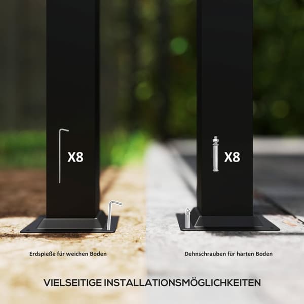 Pergola ca 3x3m hagepaviljong, terrassetak av metall, hagepaviljong med justerbart tak, frittstående, UV-beskyttelse 30+, for terrasse og hage, kremhv