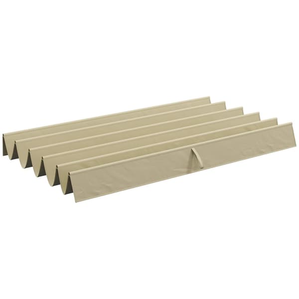 Ersättningstak för 3x3 m pergola, vattentät infällbart vågtak med regndräneringshål, vintertätt skärmskydd för trädgård, uteplats, beige