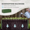 Miniatyrbilde 5 av 10: Høybed av stål, plantebed, kaldramme, hagebed, blomsterkasse, pluggbar, plantekasse, plantepotte, 180 x 90 x 60 cm for hage, balkong, terrasse, grønns