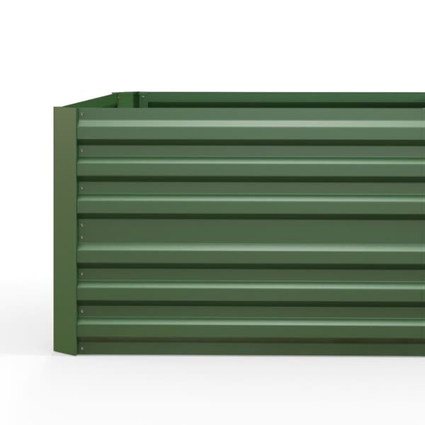 Høybed av stål, plantebed, kaldramme, hagebed, blomsterkasse, pluggbar, plantekasse, plantepotte, 180 x 90 x 60 cm for hage, balkong, terrasse, grønns