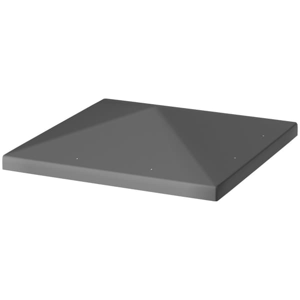 Outsuuny erstatningstak for Gazebo 3x3m Vanntett Gazebo Roof Deksel for Hage Gazebo Oxford Stofferstatningsdeler 370gsm Mørkegrå