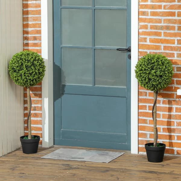 Sæt med 2 kunstig eukalyptus 90 cm stueplante kunstig plante i potte Store dekorative planter til hjemmekontor gang Have Grøn