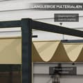 Pikkukuva 5 / 10: Pergola 4x3m puutarhapaviljonki, terassikatto teräksestä, puutarhapaviljonki säädettävällä katolla, vapaasti seisova, aurinkosuoja terassille ja puuta
