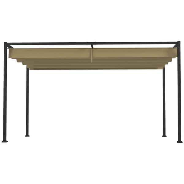 Pergola 4x3m puutarhapaviljonki, terassikatto teräksestä, puutarhapaviljonki säädettävällä katolla, vapaasti seisova, aurinkosuoja terassille ja puuta