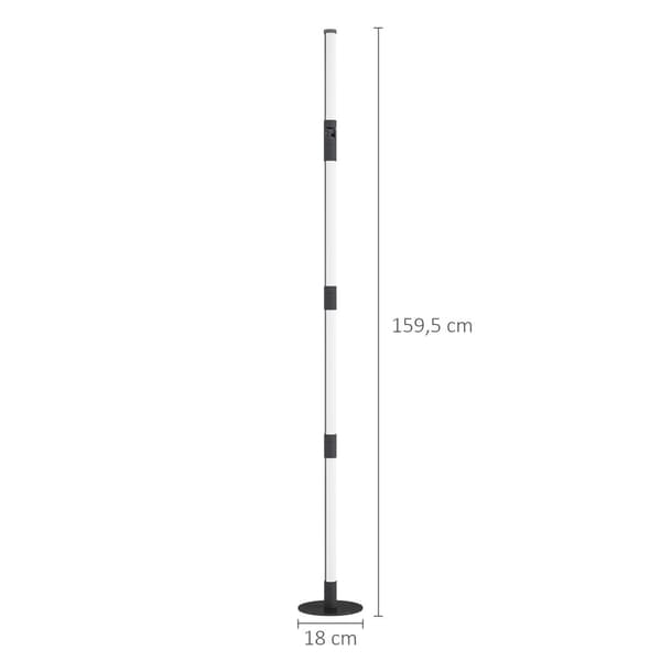 LED-golvlampa golvlampa för vardagsrum med fjärrkontroll, appkontroll, dimbar golvlampa med timer, musiksynkronisering, golvlampa med scenlägen, för s