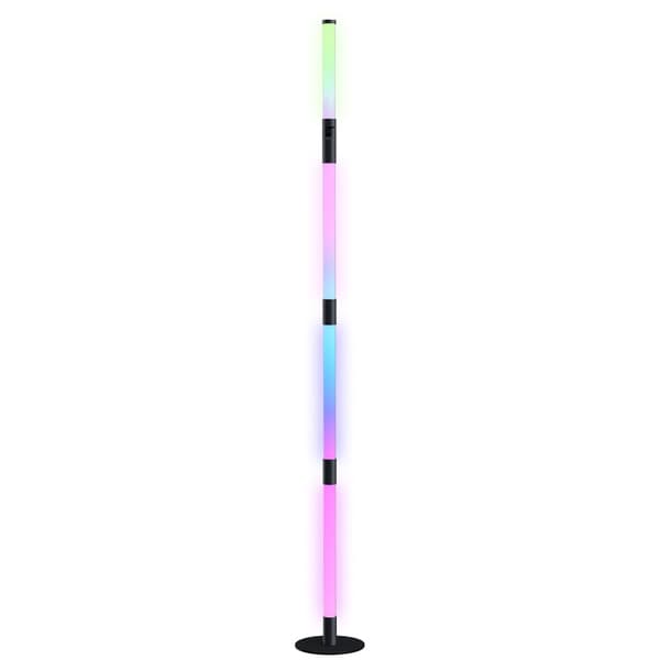 LED-golvlampa golvlampa för vardagsrum med fjärrkontroll, appkontroll, dimbar golvlampa med timer, musiksynkronisering, golvlampa med scenlägen, för s