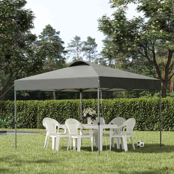 Pavillon ca 3x3m, vandtæt, stabil, vintertæt, pop-up foldepavillon, UV beskyttelse, sammenfoldeligt partytelt, havetelt med taske, havepavillon til ca