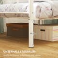 Miniatyrbilde 6 av 10: Sengeramme for madrass 200 x 90 cm, sengeramme 88 cm høy enkeltsengsramme av stål, til soverom gjesterom, hvit